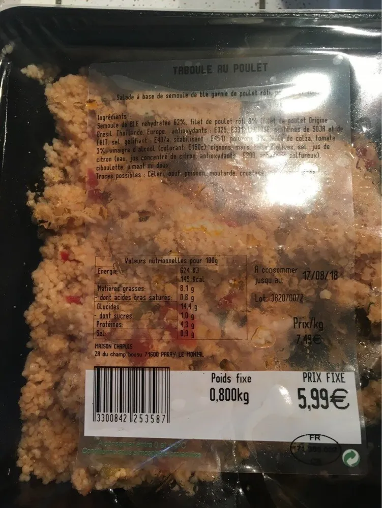 Taboulé au poulet