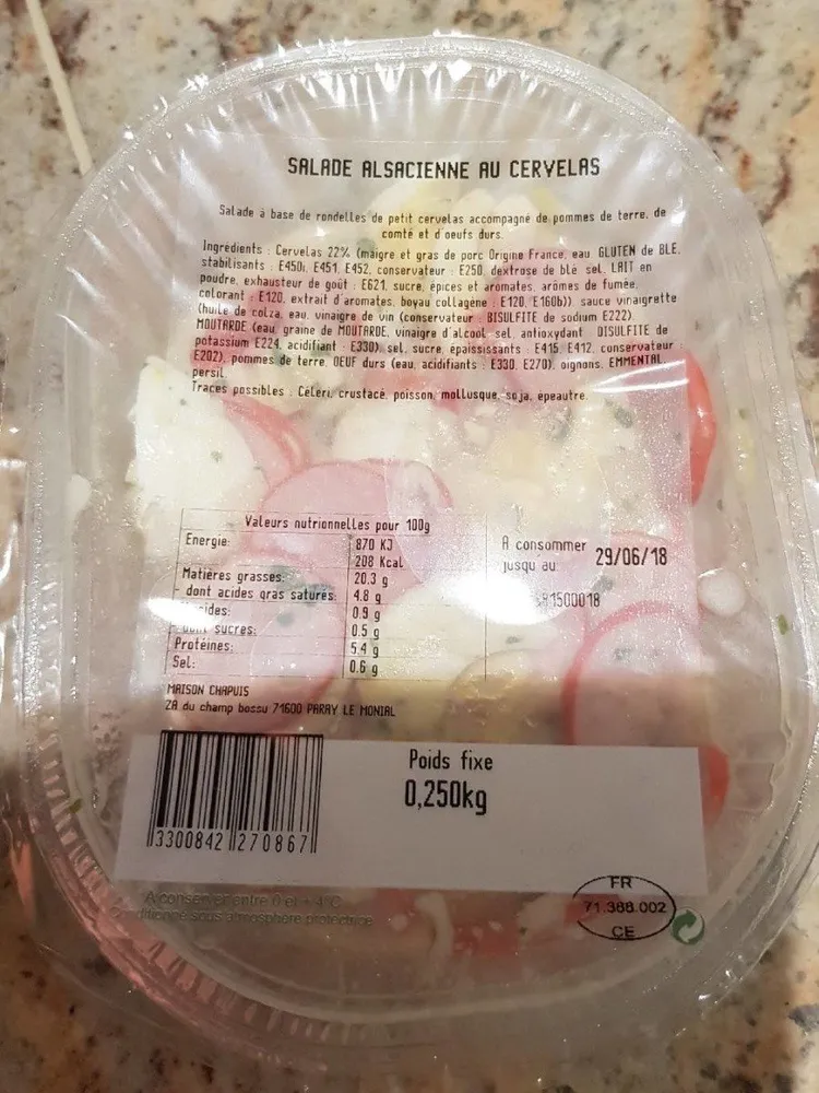 Salade alsacienne au cervelas