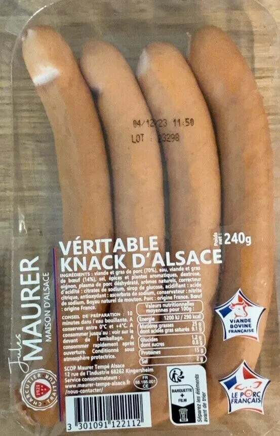Veritable knack d’alsace