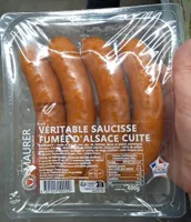 Véritable saucisse fumée d'Alsace cuite