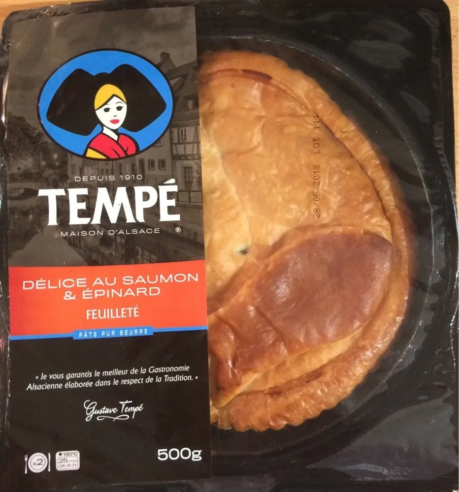 Feuilleté au saumon et épinards