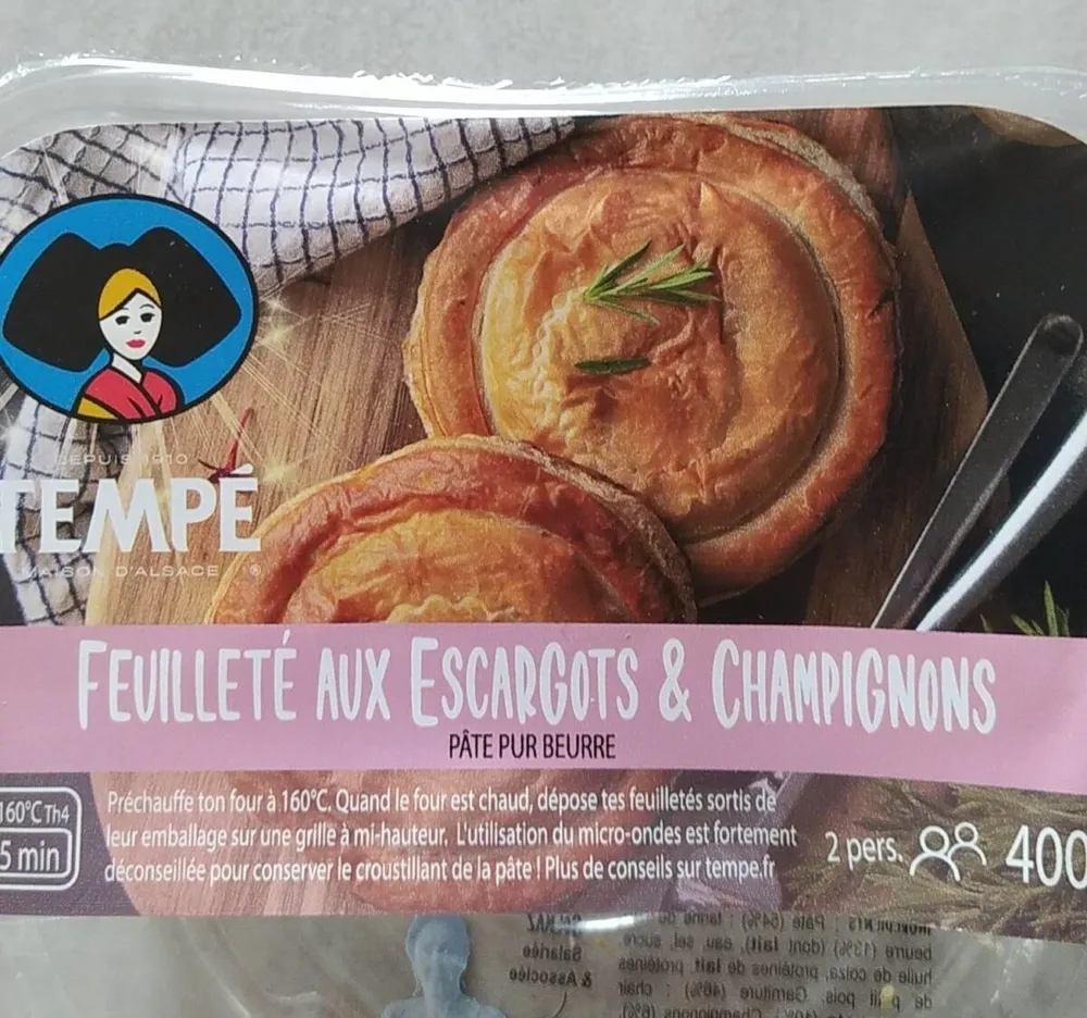 Feuilleté aux escargots et champignons