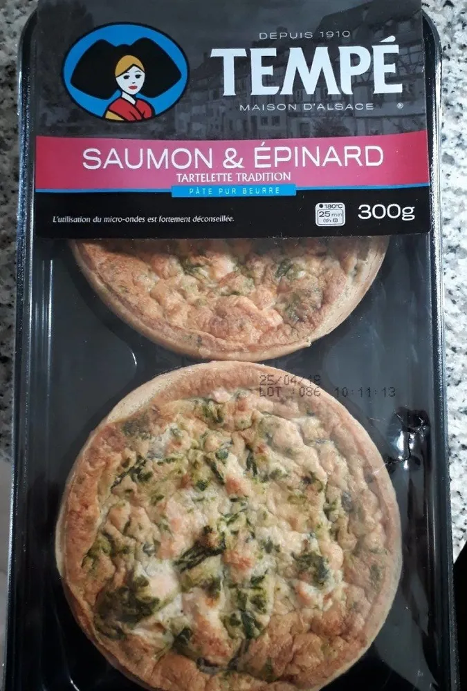 Tartelette tradition Saumon & épinard