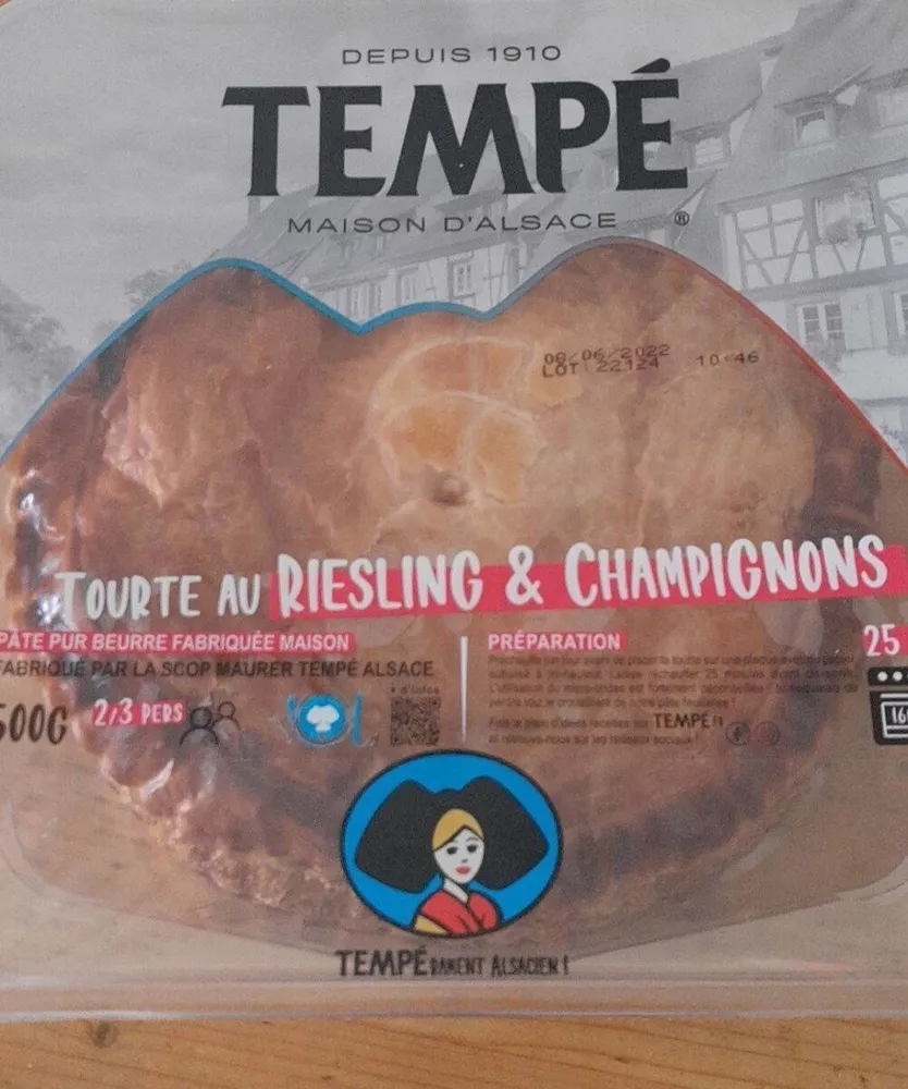 Tourte au riesling et champignons