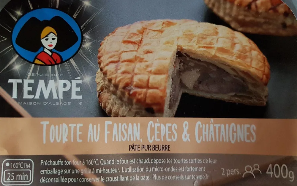 Tourte au faisan, cèpes et châtaignes