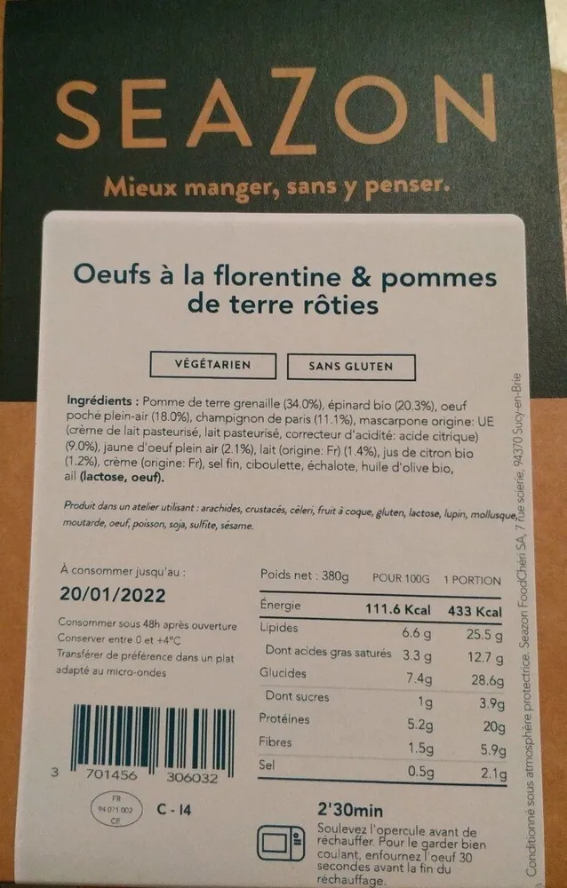 Œufs à la florentine et pommes de terres rôties