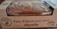 Pain d'épice pur miel Myrtille