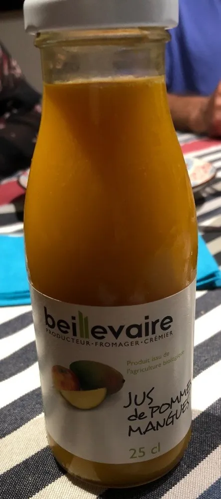 Jus de pommes mangues