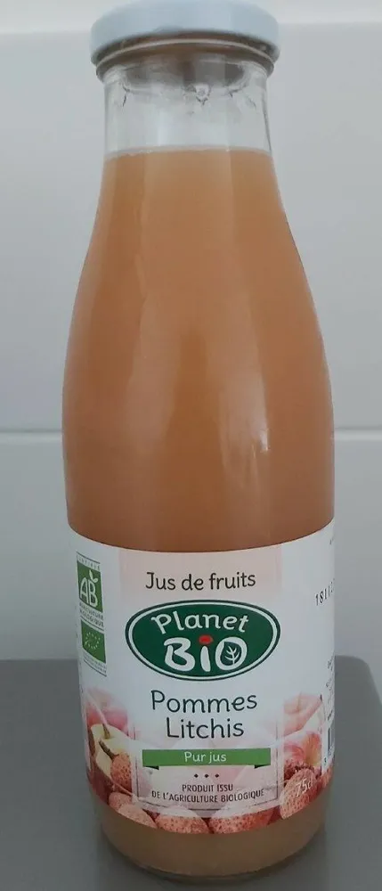 Jus de fruits pomme litchis