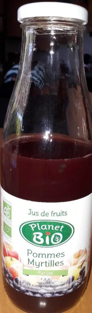 jus de fruits pommes myrtilles
