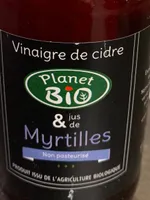Vinaigre de cidre jus de myrtilles