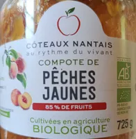 Compote de pêches jaunes avec morceaux