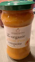 The organic yellow peach compote