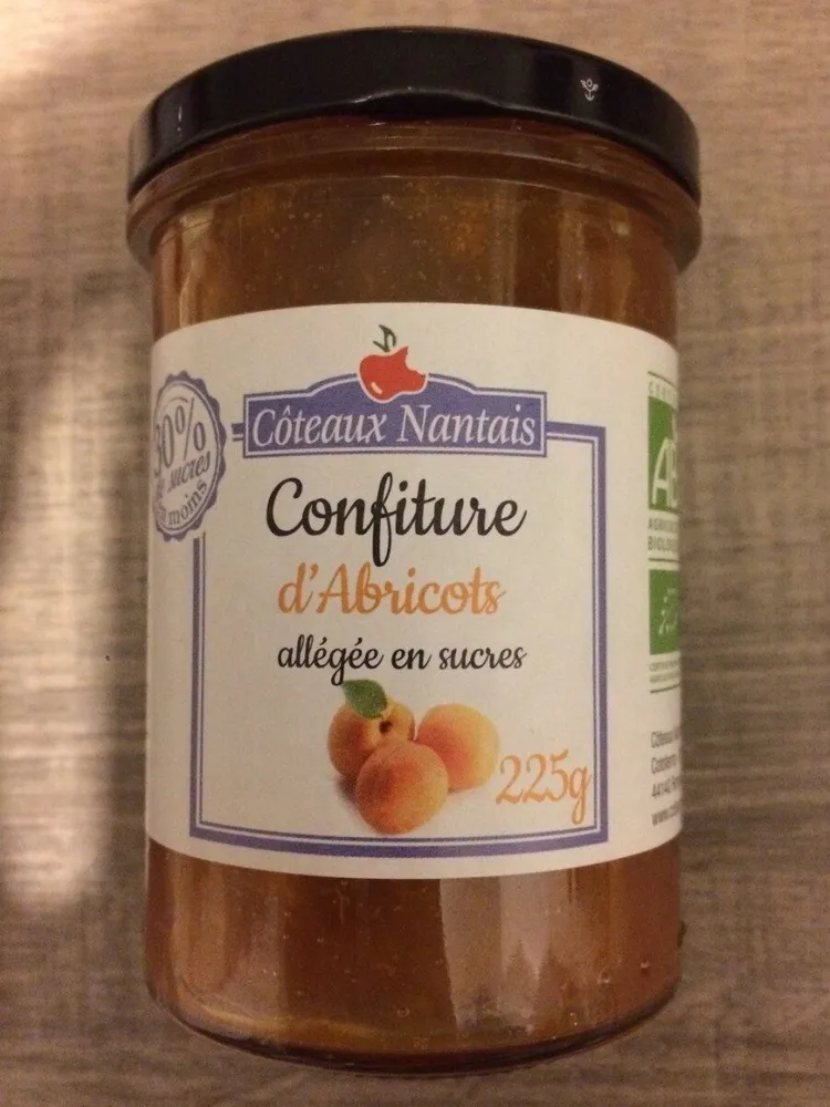 Confiture d'abricots allégée en sucres