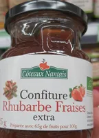 Confiture rhubarbe fraises extra