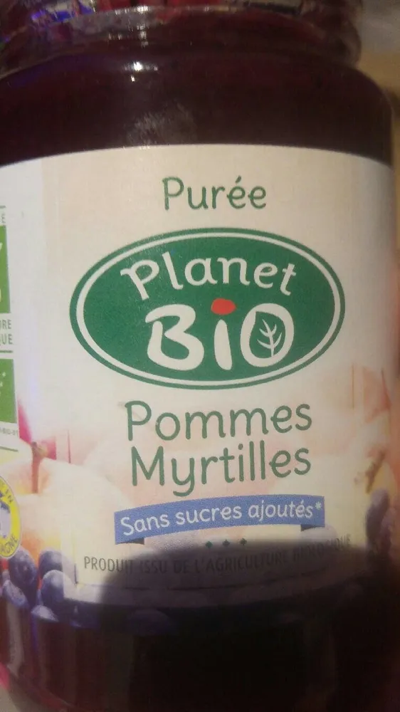 Purée pommes myrtilles