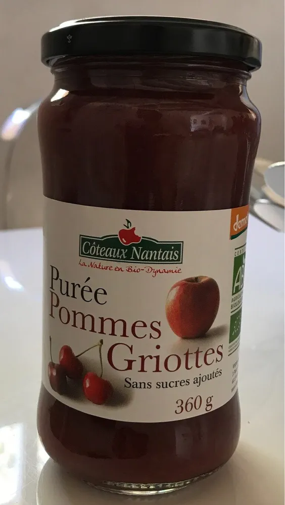 Purée Pommes Griottes sans sucres ajoutés