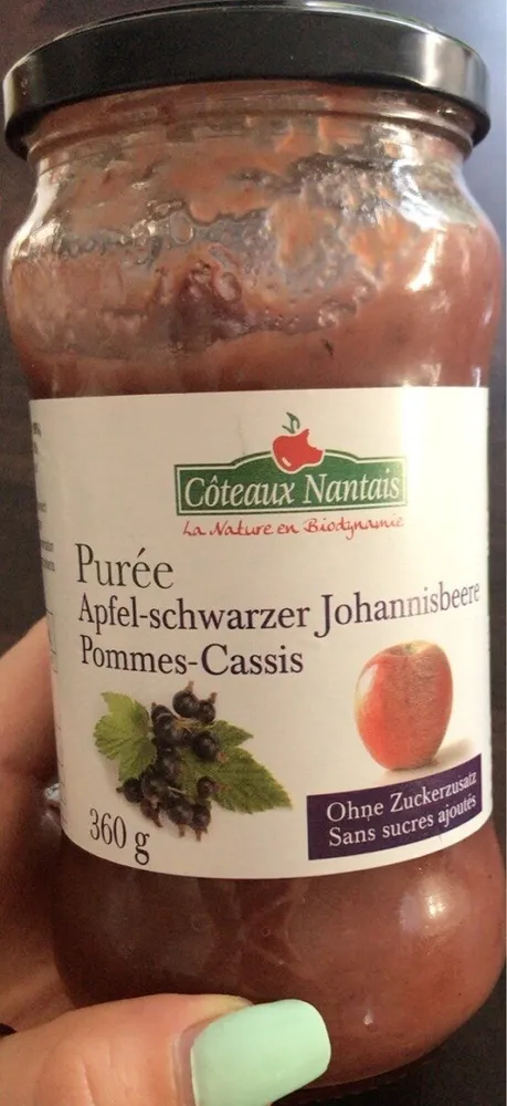 Puree pommes cassis