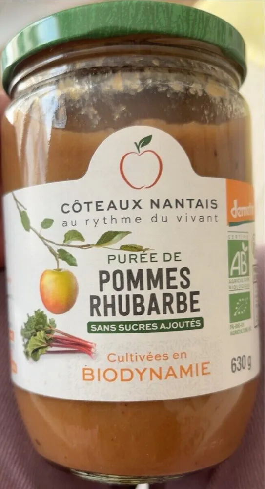 Purée de pommes rhubarbe