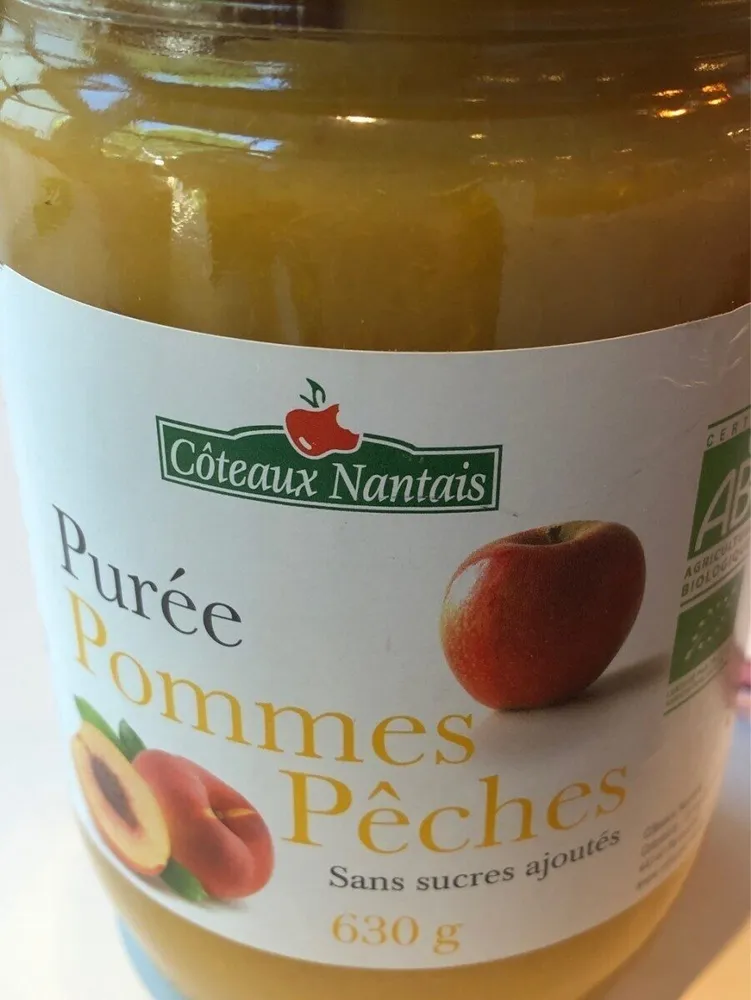 purée pommes pêches