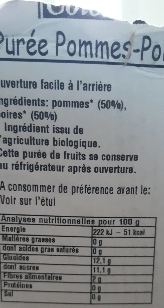 Purée pommes-poires