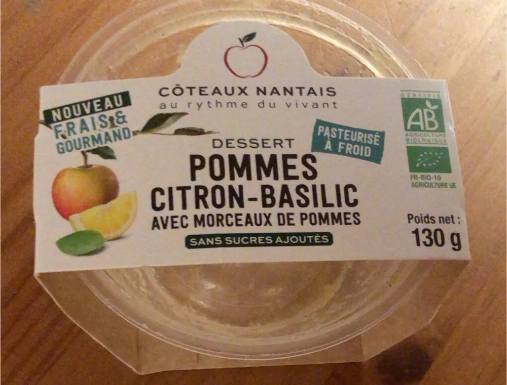Dessert pommes citron-basilic