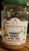 Purée pommes poires et feve tonka