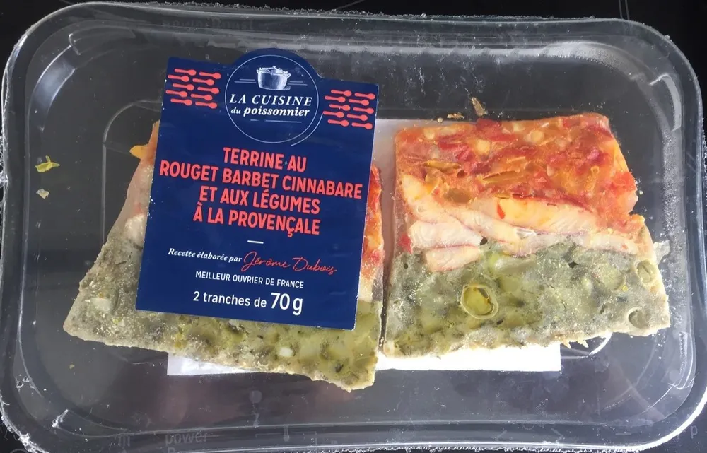 terrine au rouget barbet cinnabare et aux légumes à la provençale