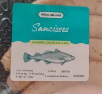 Saucisses saumon, colin d'Alaska