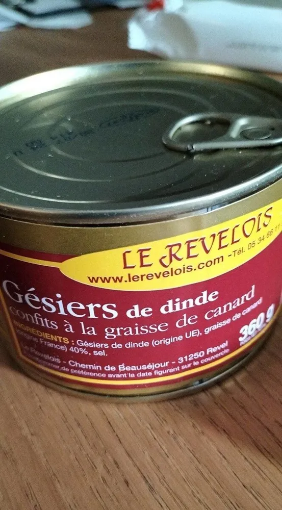 Gésiers de dinde  confits