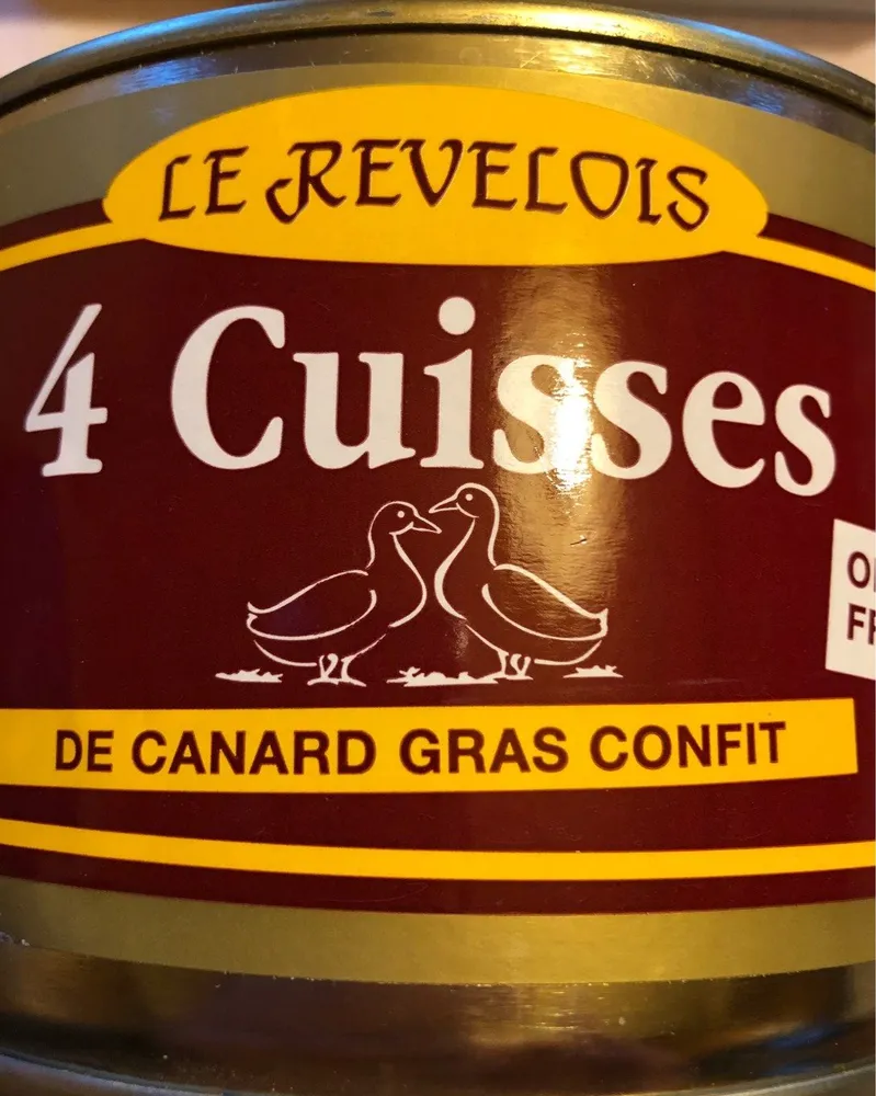 4 cuisses de canard gras confit