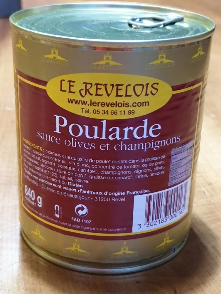 Poularde sauce olives et champignons