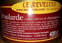Poularde sauce olives et champignons