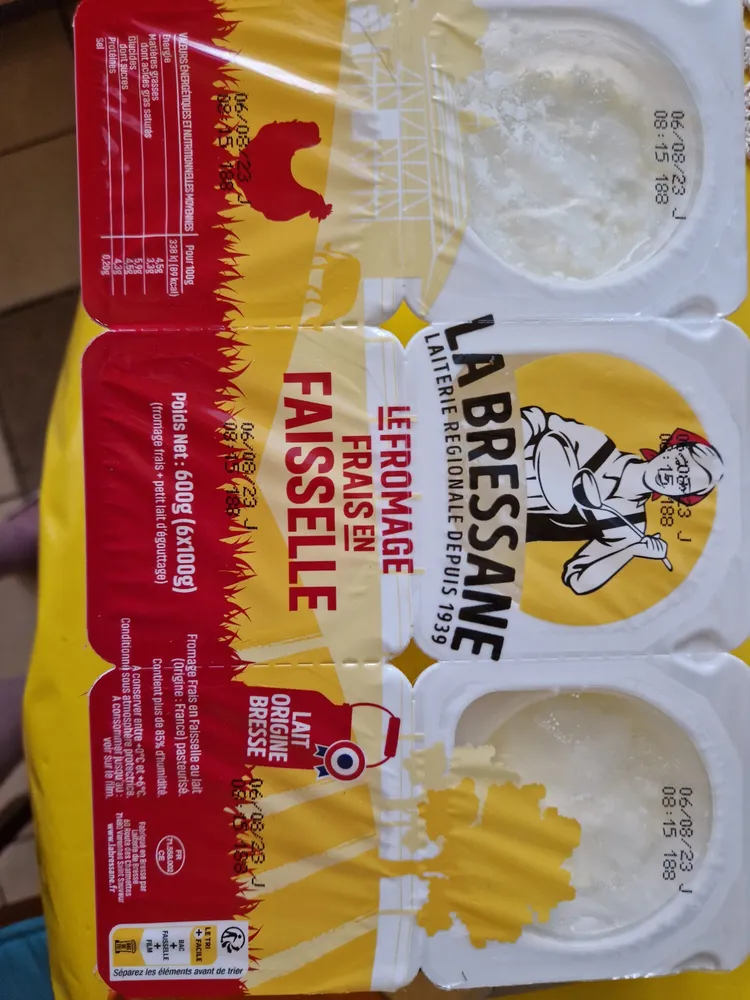 Fromage frais en faisselle