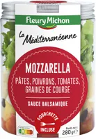 SALAD'JAR - La Méditéranéenne - Mozzarella, pâtes, poivrons, tomates, graines de courge, sauce balsamique