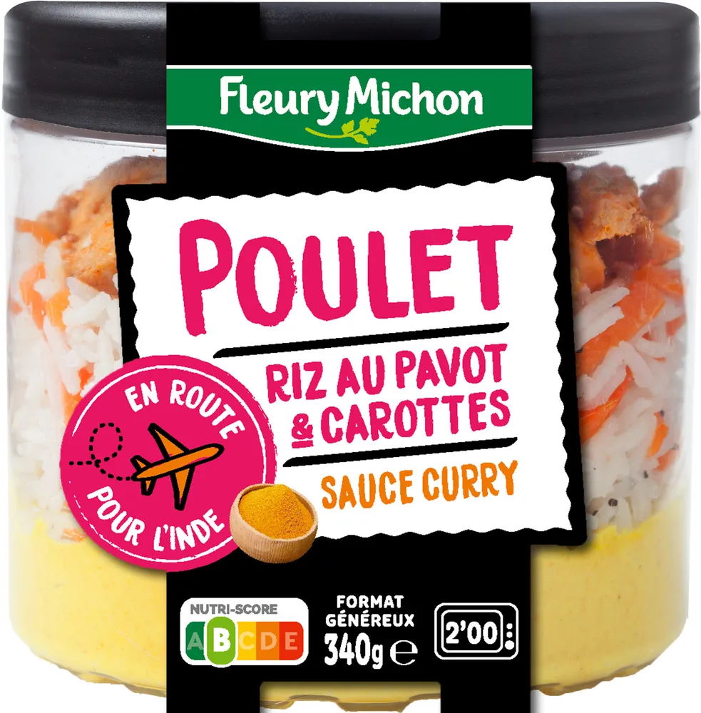 Poulet riz au pavot & carottes sauce curry
