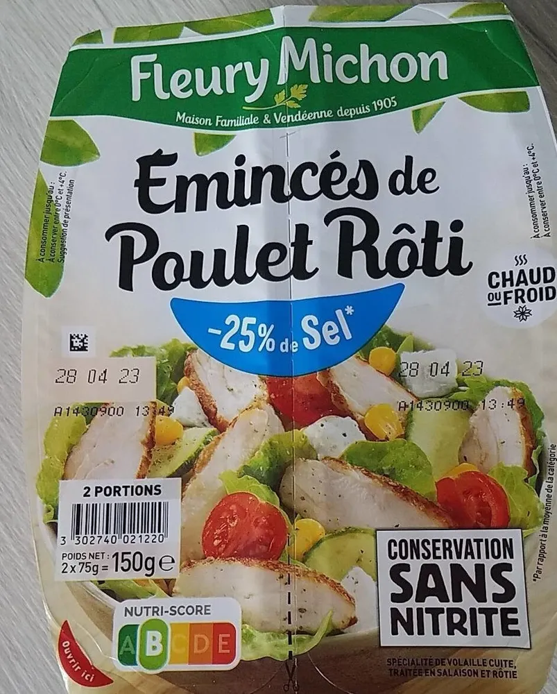 Émincé de poulet rôti