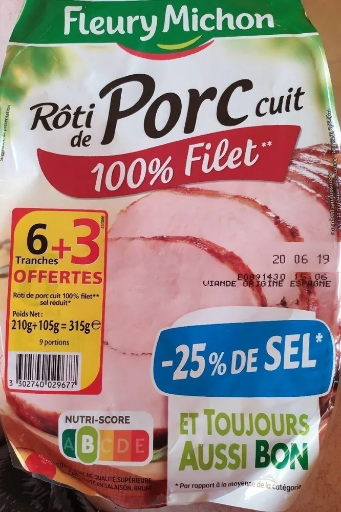 Roti de porc cuit
