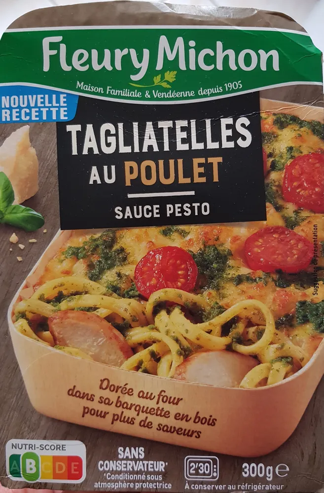 Tagliatelles au Poulet sauce Pesto