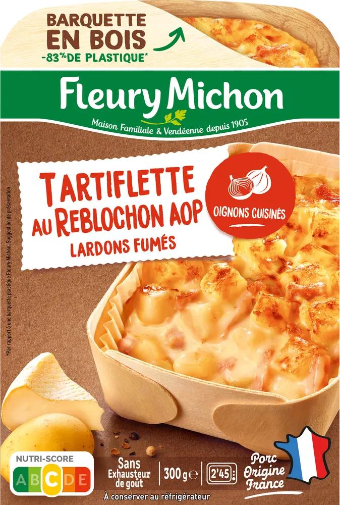 La tartiflette au Reblochon cuisinée aux petits oignons