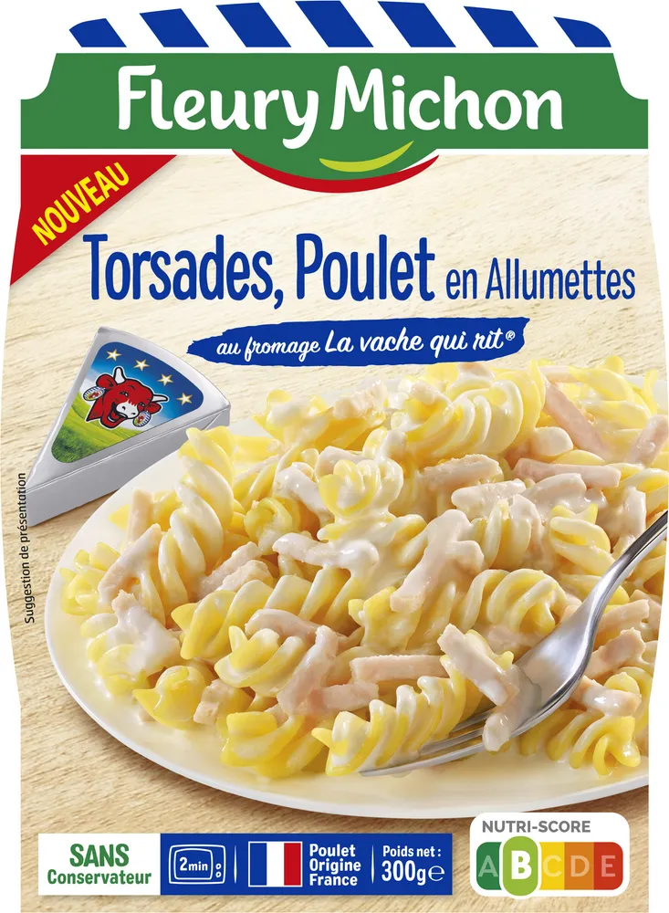 Torsades Poulet en Allumettes au fromage La vache qui rit®