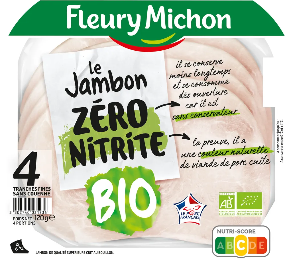 Le Jambon Zéro Nitrite BIO 4 tranches