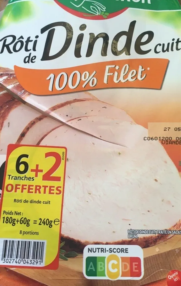 Roti de dinde cuit