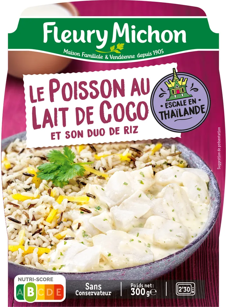 Le Poisson au lait de coco et son duo de riz