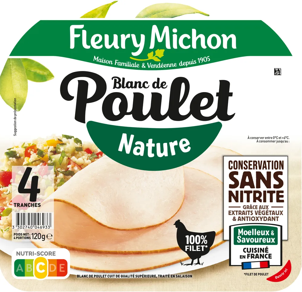 Blanc de Poulet Nature - Conservation sans Nitrite