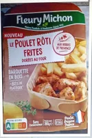 Poulet rôti frites dorées au four