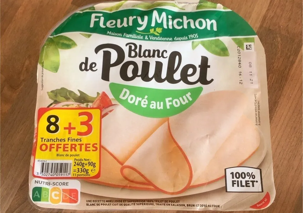 blan de poulet doré au four
