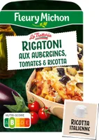 Rigatoni Aubergines Tomates et Ricotta