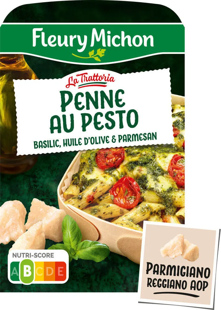 Penne au Pesto basilic et tomates cerises