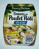 Émincés de poulet rôti -25% de sel